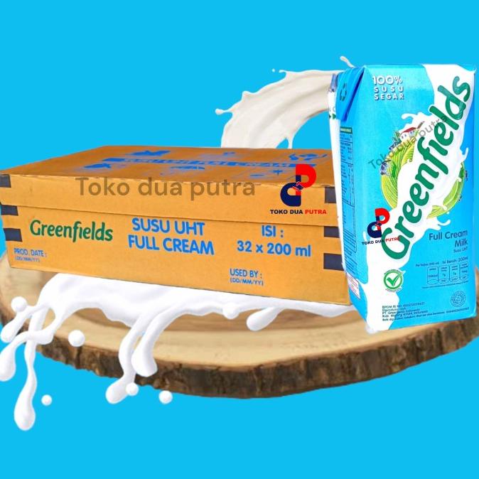 

susu greenfields UHT Full Cream 200 Ml X 32 Pcs (.1 karton.) ---NEW---