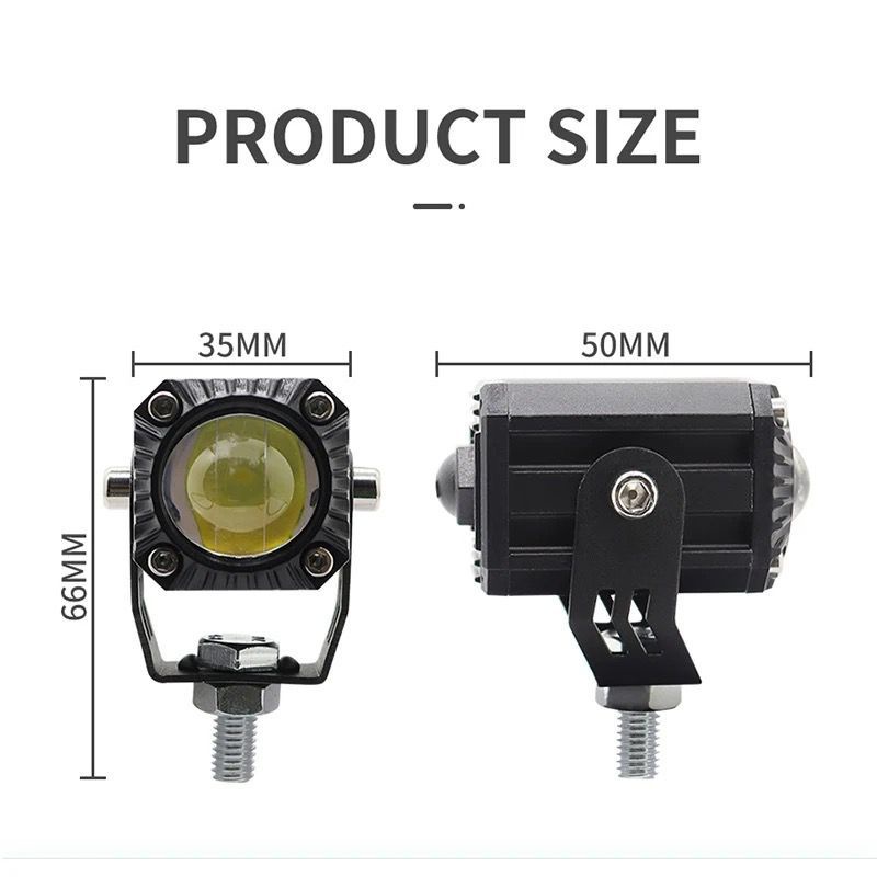 Lampu Tembak Led Lensa 2 Mode Hi-Lo Cahaya Kuning Fokus R320