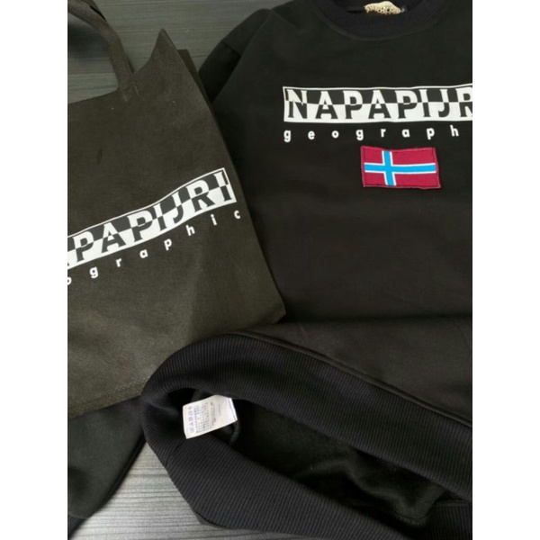 SWEATER CREWNECK NAPAPIJRI BORDIR FULLTAG&amp; LABEL