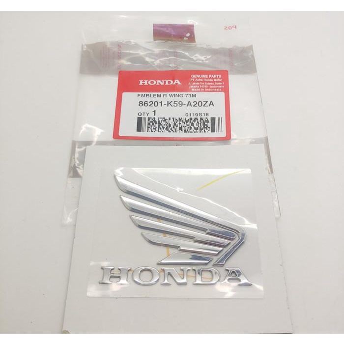Emblem Emblem Sayap Vario 150 2017 Supra Gtr Original Honda Satuan
