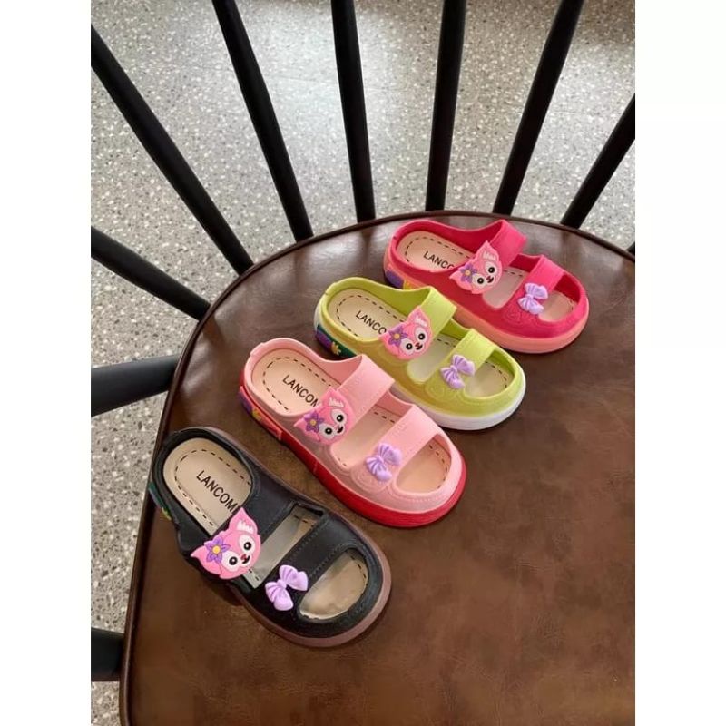 SANDAL ANAK PEREMPUAN DOUBLE STRAP KUCING IMPORT