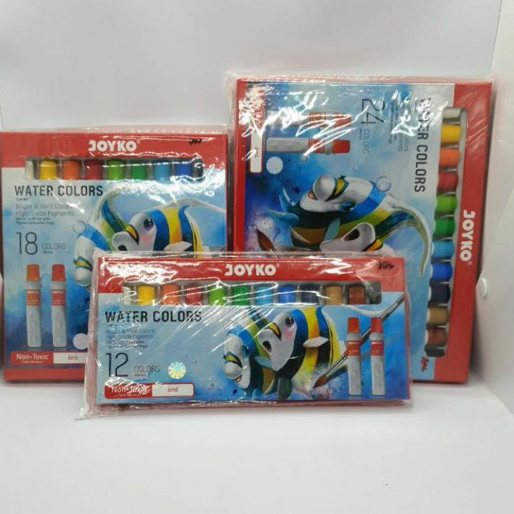 

brjy -28 water colours joyko titi isi 12 & 18 & 24 warna / cat air 0EL