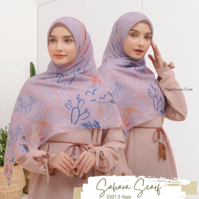 Hijabwanitacantik - Segiempat Sahara Scarf | Bahan Veta Voal Aromatic