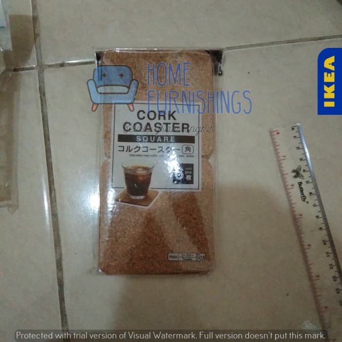 Produk Terlaris Daiso Natural Cork Coaster Square Tatakan alas Gelas ...