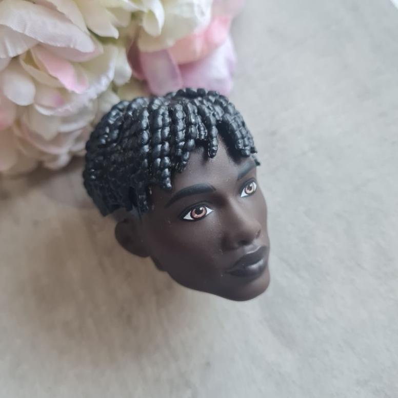 Kepala Boneka Barbie Ken Mattel black skin