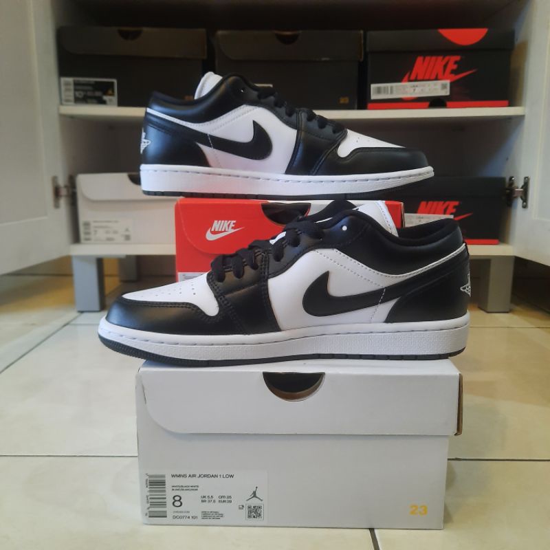 Air Jordan 1 Low Panda Black White womens Original size 39