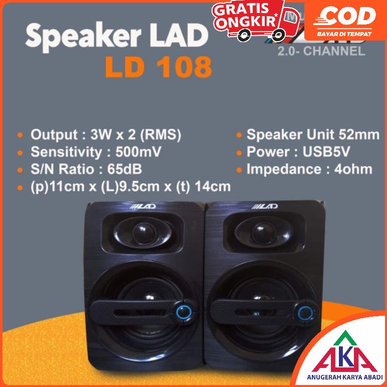 Viral Speaker Desktop Lad Ld-108 Multimedia Speaker