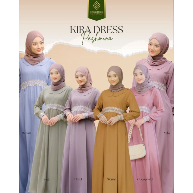 KIRA DRESS GAMIS RENDA KEKINIAN BY EMKA HIJAB