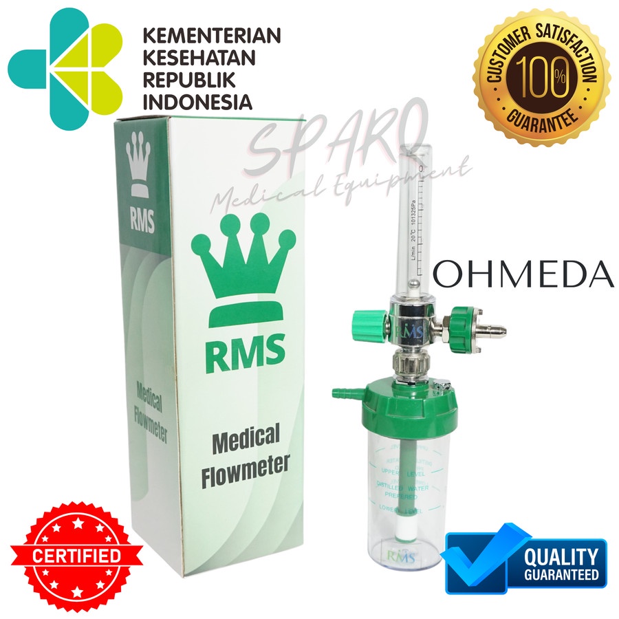Flowmeter Humidifer Ohmeda Connector Oksigen O2