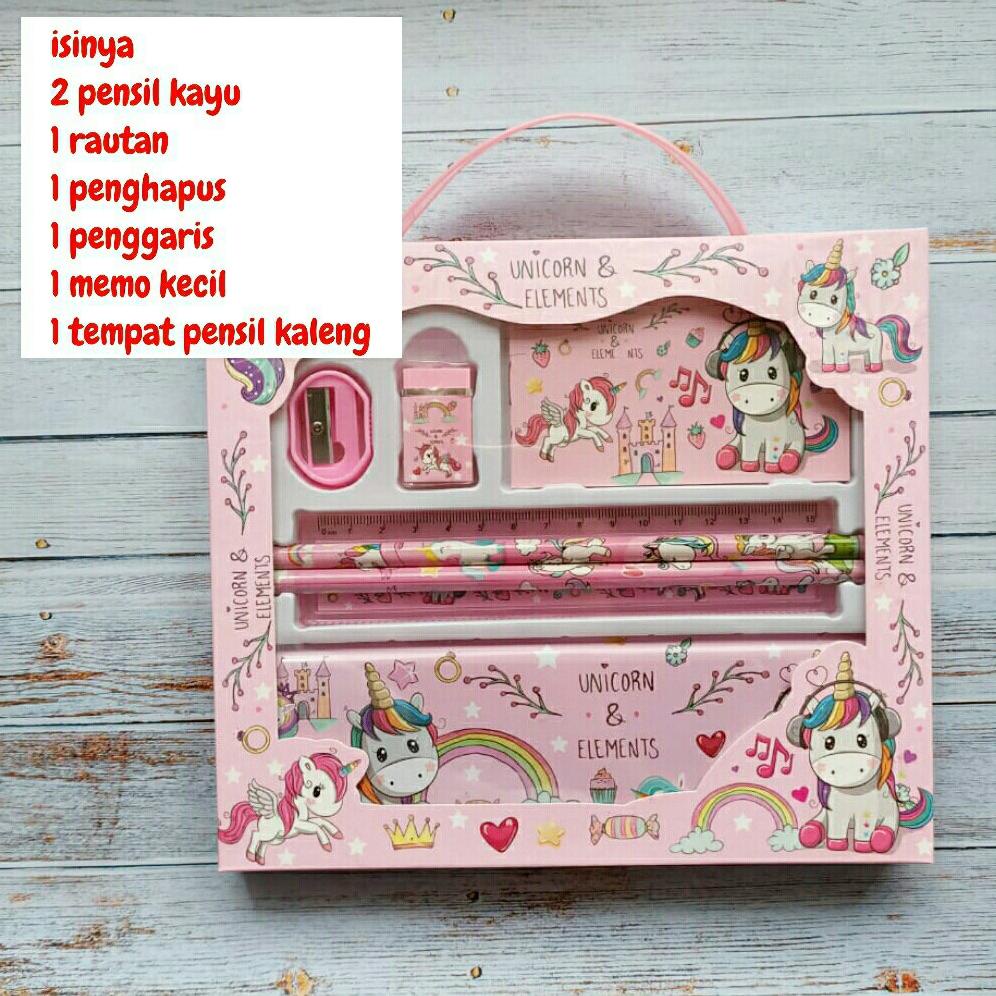 

STUDY SET PAKET ALAT TULIS KARAKTER UNICORN KUDA TANDUK .
