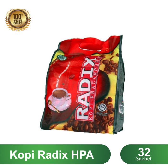 

Discount RADIX KOPI PRACAMPURAN MAI SECAWAN 32 SACHETS HPA BUATAN MALAYSIA /KOPI EUBE/KOPI KAPAL