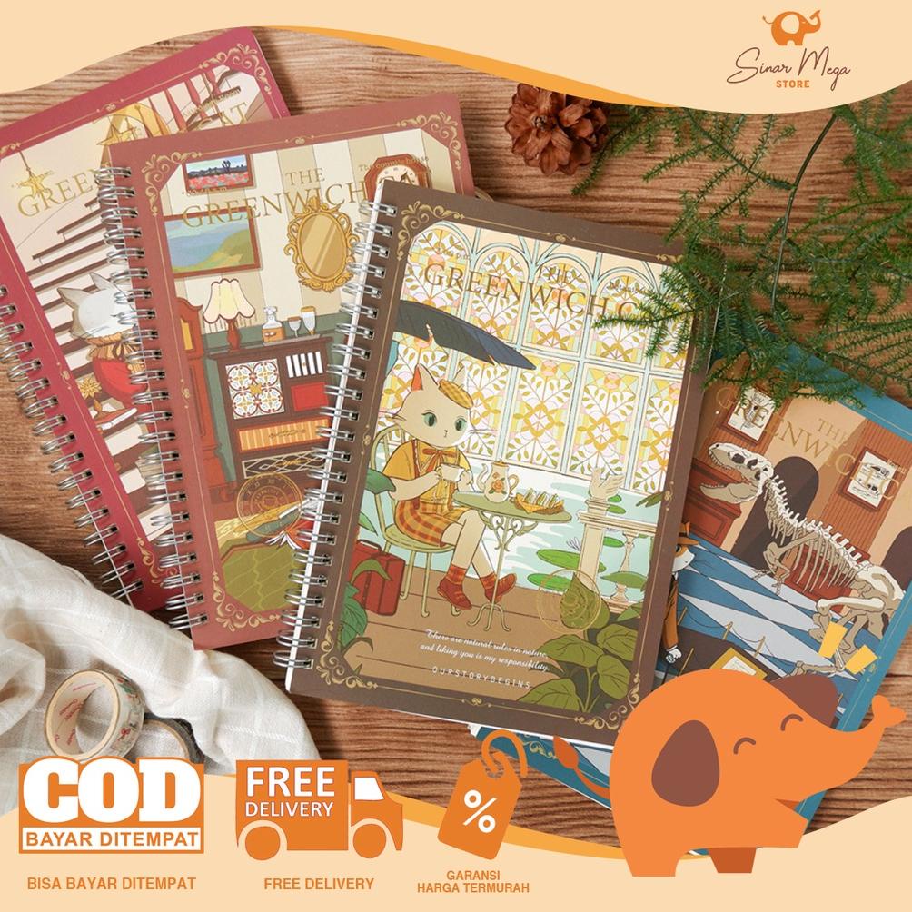 

THE GREENWICH CAT SPIRAL RULED NOTEBOOK A5 / BUKU CATATAN BERGARIS LUCU UNIK MURAH BERKUALITAS .