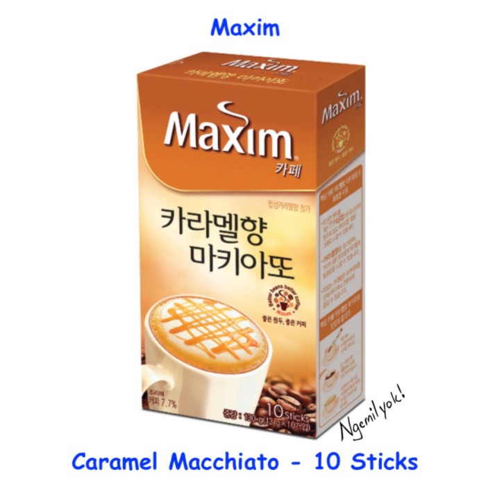 Discount Maxim Coffee Caramel Macchiato - Dongsuh Korea /KOPI EUBE/KOPI KAPAL API/KOPIBUBUK/KOPI