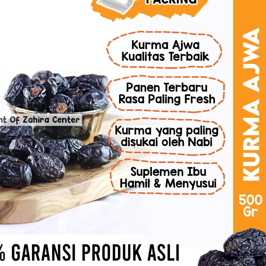 

Termurah | TD4 | Kurma Ajwa Premium 500gr Asli Madinah Untuk Promil Ibu MPASI Menyusui Kebal Racun Oleh Haji Umroh