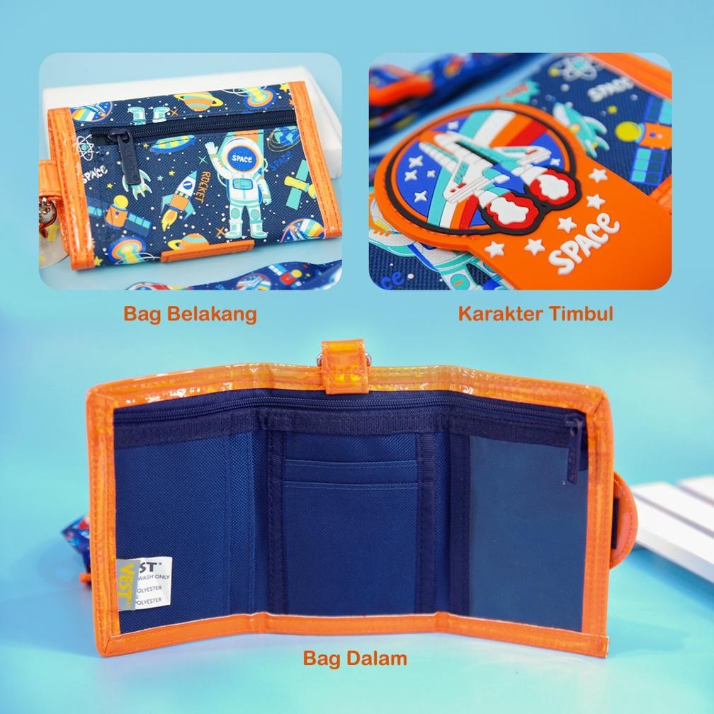 Big Sale wallet dompet anak lanyard/dompet lipat 2 atau 3 anak tali panjang U2064/U2062 ,,