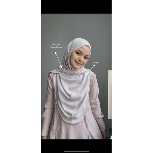 Salwa Shawl - Pashmina curve Snowsheer