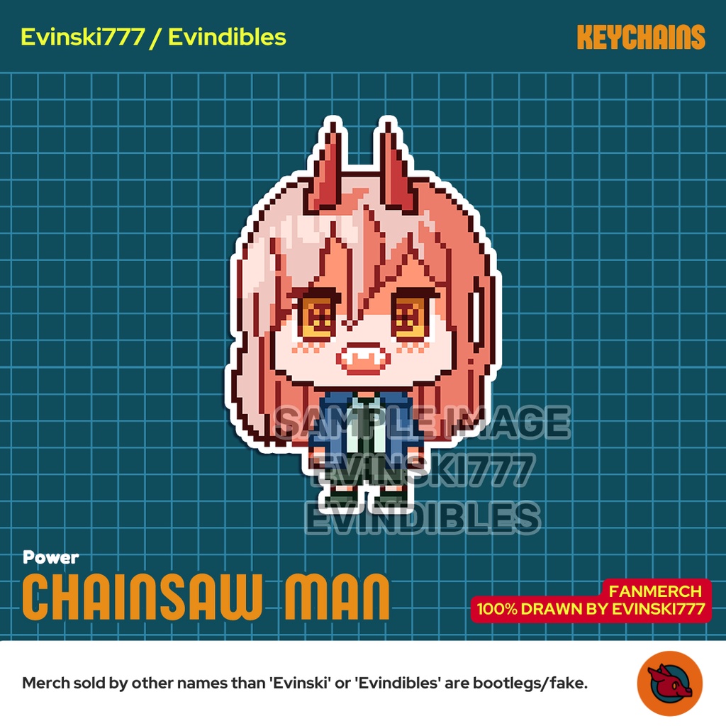 Keychain Gantungan Kunci Ganci - Power - Anime Manga Chainsaw Man CSM