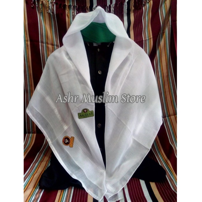 Sorban Sorban Almas Arafat Putih Polos / Gutroh Termurah(J7F4) Sorban Palestina Sorban Arab Dewasa S