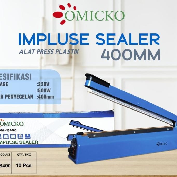 Omicko Impulse Sealer Plastik 40cm Mesin Press Plastik Pres Perekat ---READY---