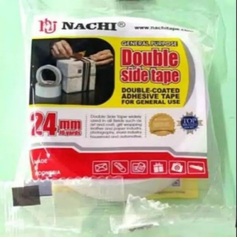 

isolasi dua sisi double tape nachi 24mm 10yard
