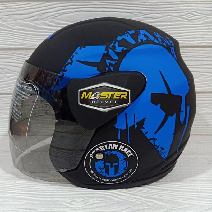 HELM HALFFACE EVOLUTION MOTIF SPARTAN RACE MIRIP GM EVO HELM DEWASA