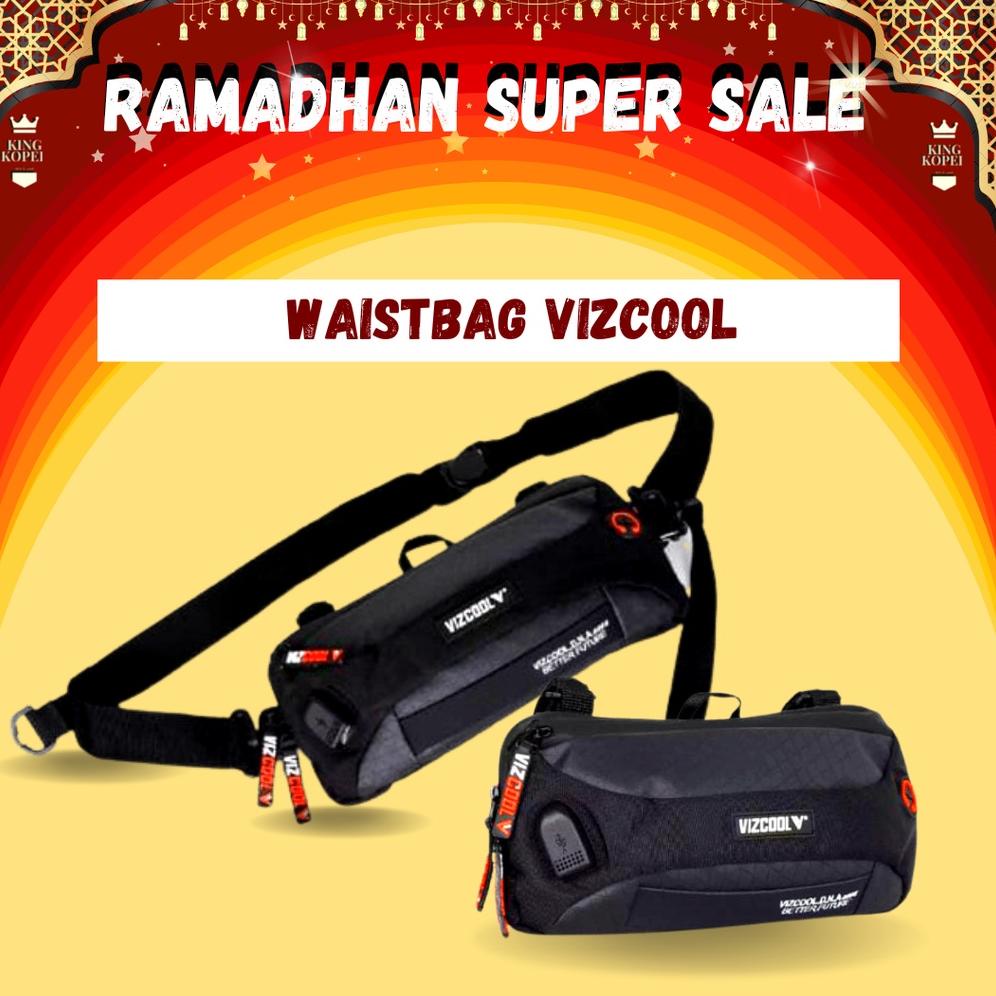 [KODE L9VIL] Waistbag Pria Vizcool - Original - Sling bag pria - Tas kekinian - Multifungsi - Tas re