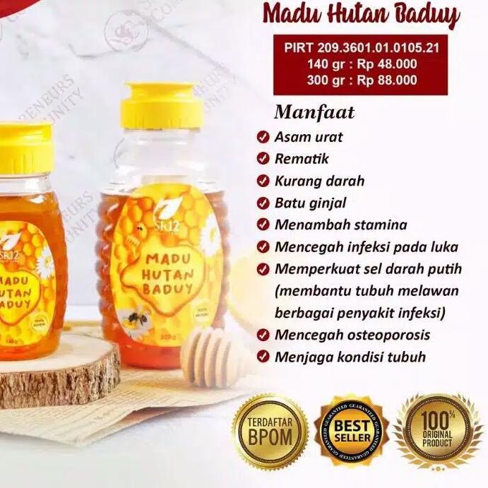 

Terbaru 12.12 MADU HUTAN BADUY SR12 / Original Official SR 12 / Asli 100% Madu Hutan Badui 140 gram 300gram !!!