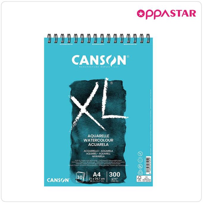 

Canson XL Aquarelle A4 30 Lembar Kertas Watercolor