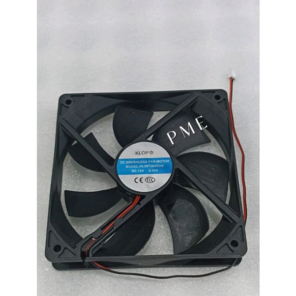 FAN DC 12CMX12CM 12V 0.30A KLOP ADA+SOCKET