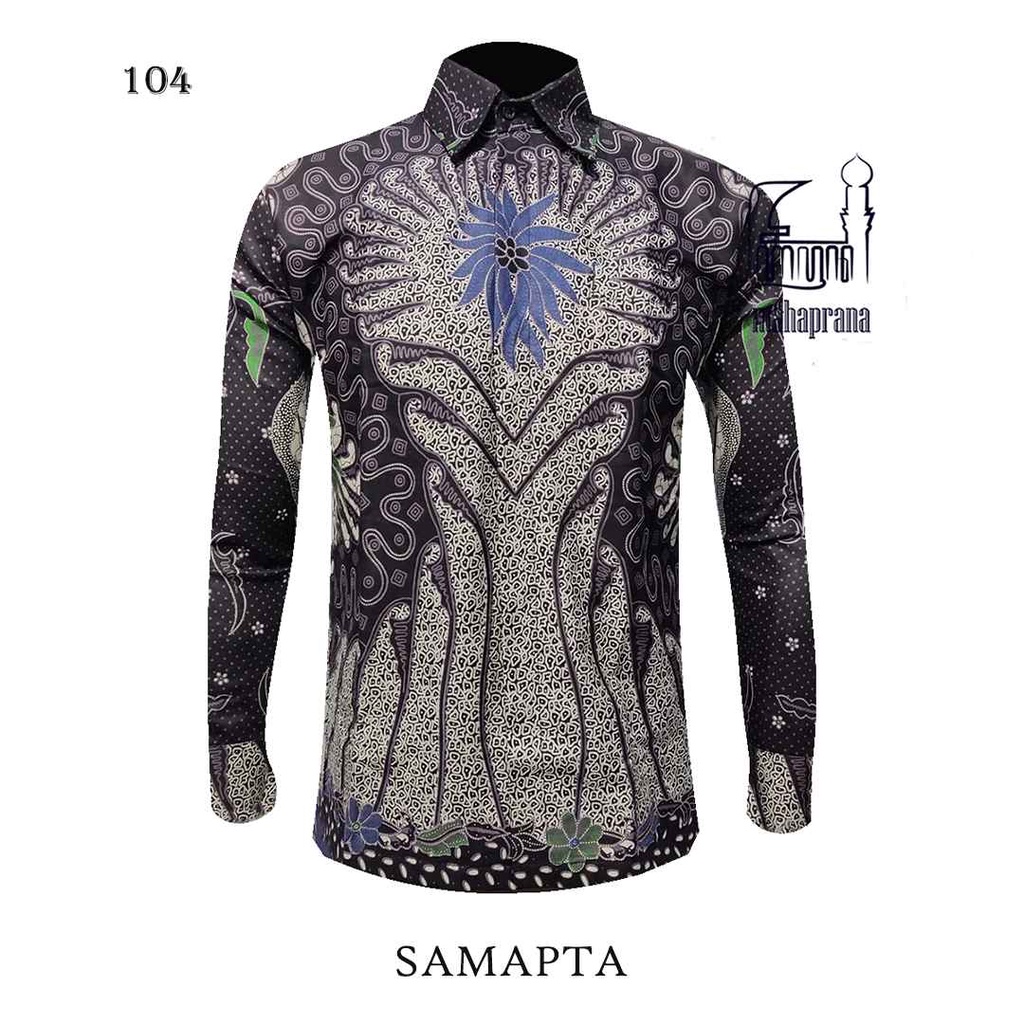 BATIK MAHAPRANA Motif SAMAPTA Atasan Kemeja Batik Pria Lengan Panjang Full Furing MHP-104