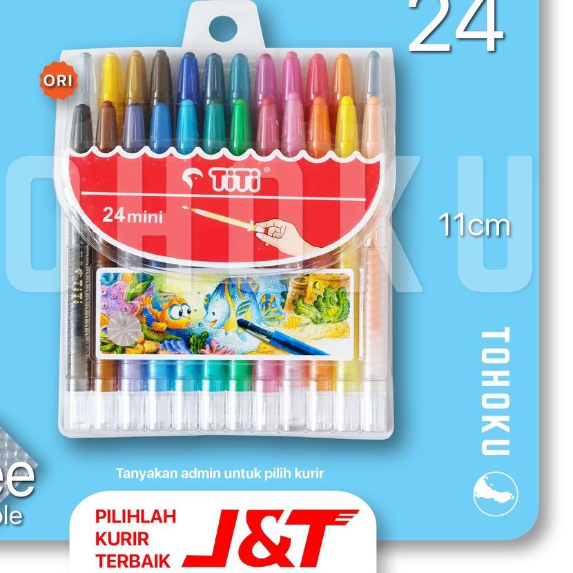 

Termurah | KI3 | Crayon Putar Titi 24 Warna Mini / Twist Crayon 24 Mini