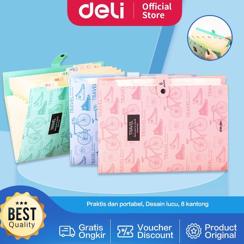 

[KODE KTLWJ] Deli Expanding File / Map Folder Dokumen A4 8 Pocket Lucu Dengan Tab Index 5737