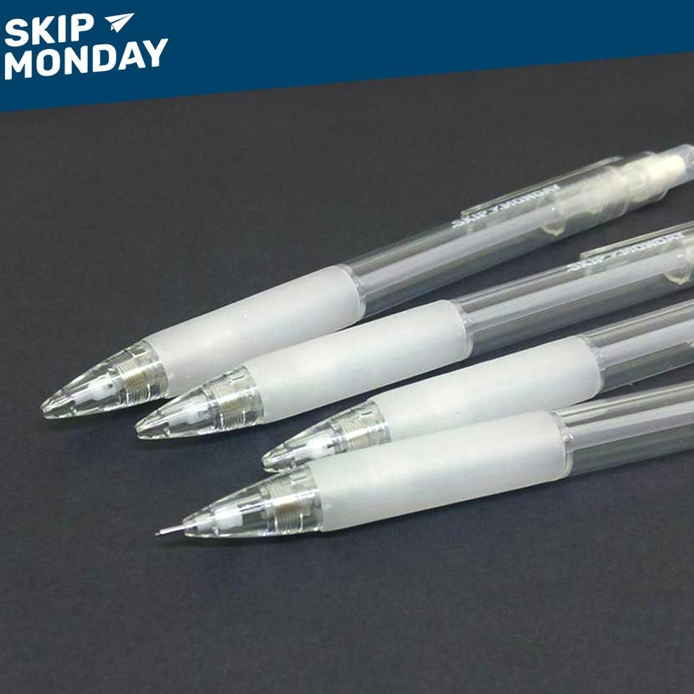 

[HWA87] Skip Monday Mechanical Pencil Transparent 0.5 mm pensil mekanik cetek ala MUJI pentel caplet dft0t