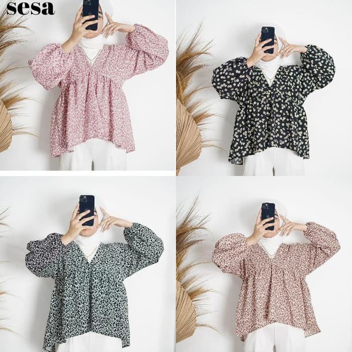 Hot - GFS FLOWY BLOUSE VINTAGE KOREAN STYLE | OLLA BLOUSE | BLOUSE SESA .,