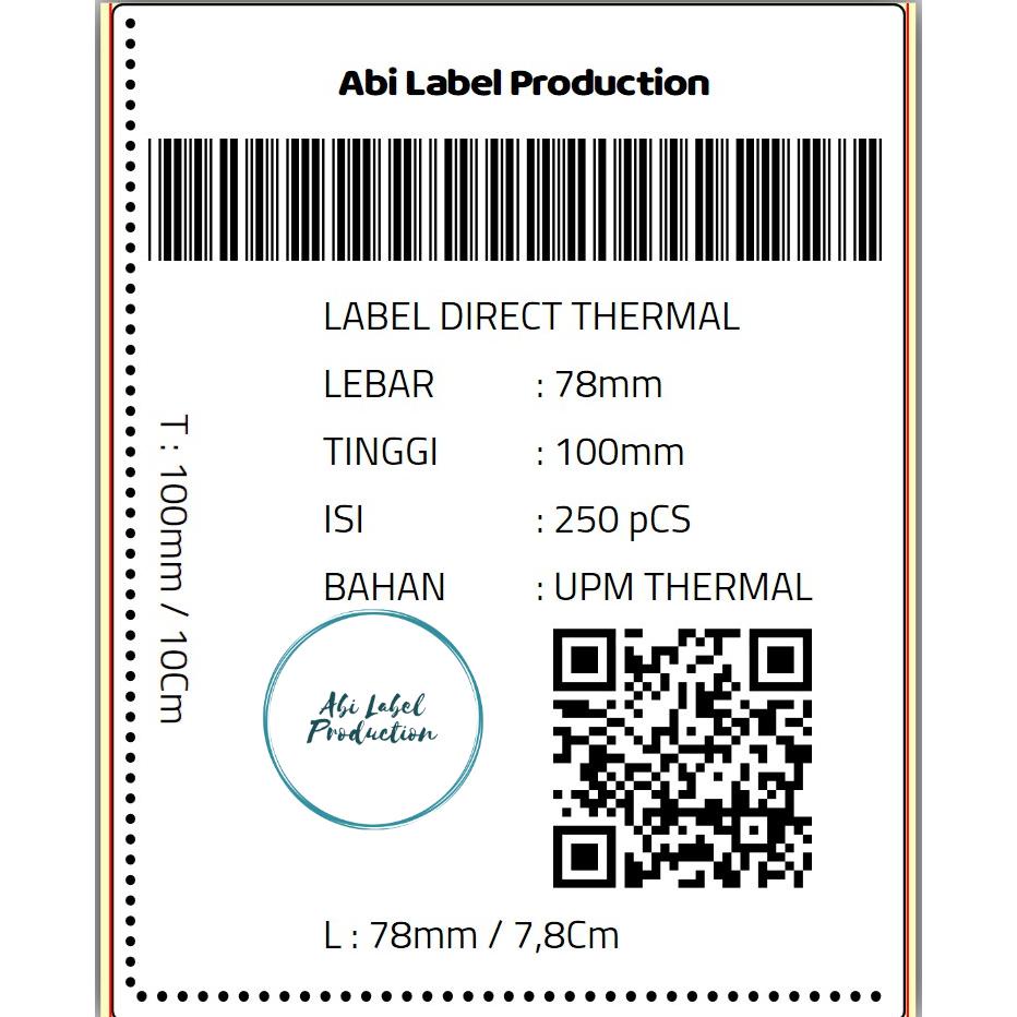 

Bisa Cod Label Resi 3x4 inch / 78 x 100 / Label Thermal 78 x 100 / Label Thermal 78x100 !!