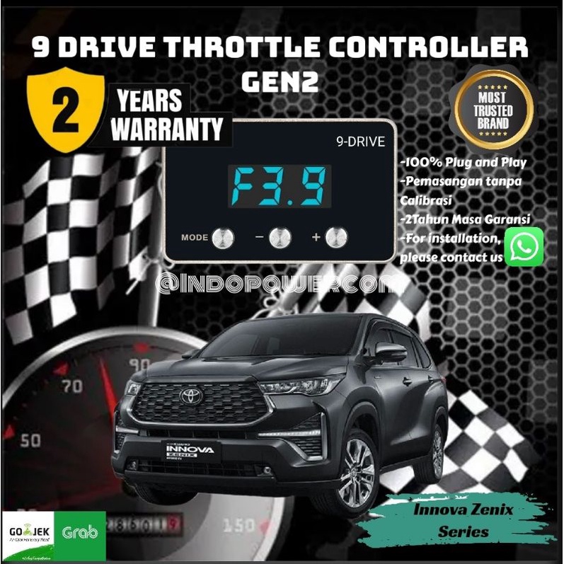 9 Drive Throttle Controller Toyota Innova Zenix Series Remap ECU Piggyback 9Drive