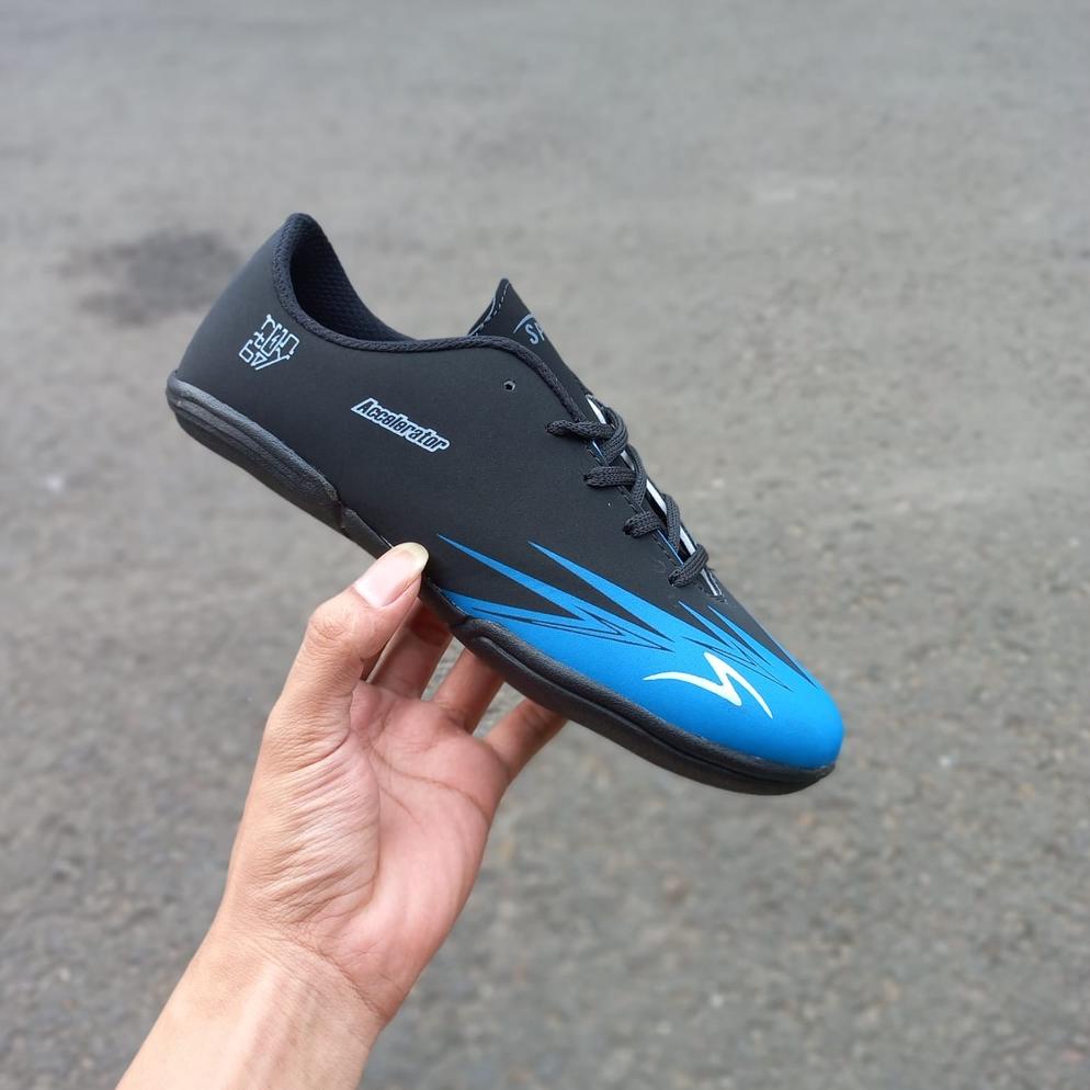 [COD] HL96HL96 Sepatu Futsal Anak Specs Accelerator Lightspeed 3 FG Black Blue l COD Sepatu Bola Ana