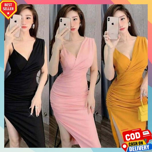 Dres Wanita Dewasa Terbaru 2023 Korea Jumbo Tunik Busui Bahan Melar Adem Gaun Wedding Pakaian Cewek 