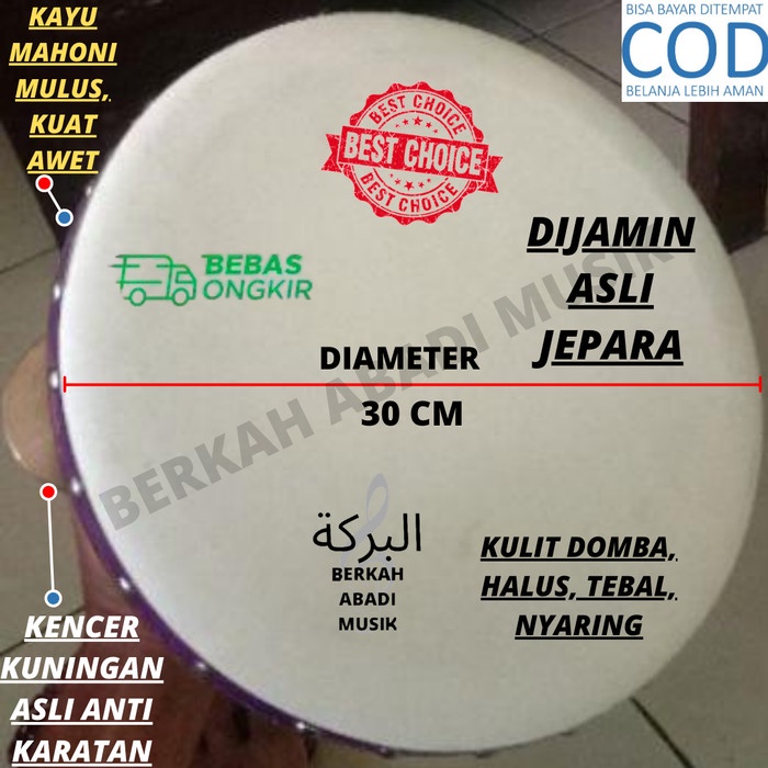 Terlaris Rebana Hadroh Jepara Hadroh Terbangan 30Cm Rebana Terbangan Jepara