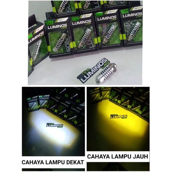 LAMPU LED DEPAN 2WARNA/BOHLAM LED DEPAN LUMINOS LS 2 LASER 2WARNA KUNING DAN PUTIH UNIVERSAL BEAT KA