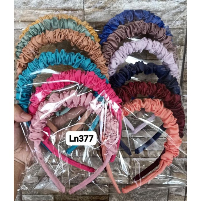 12pcs Bando Serut|Bando Scrunchy