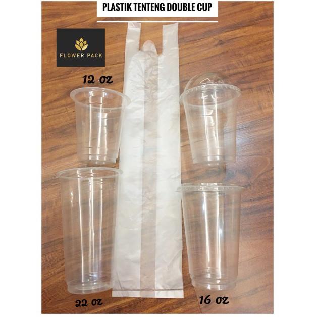 

⚡TOK SIAP 【COD Plastik tenteng double cup/ plastik tenteng 2 cup/ plastik 2 cup/ plastik tenteng muat 2 cup