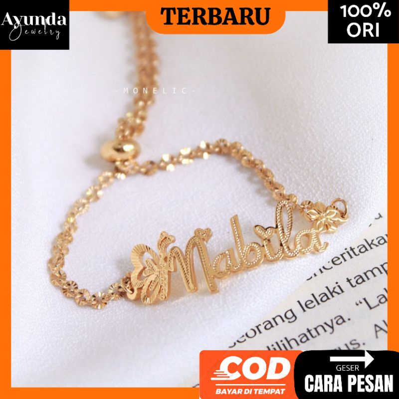 Gelang Nama model serut gelang titanium gelang anak