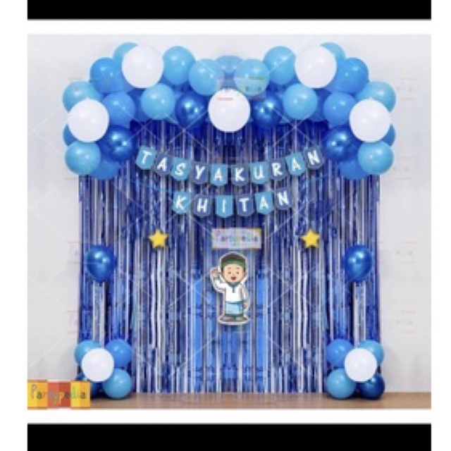 (FREE NAMA) DEKORASI BALON TASYUKURAN KHITAN TASYAKURAN KHITAN MURAH