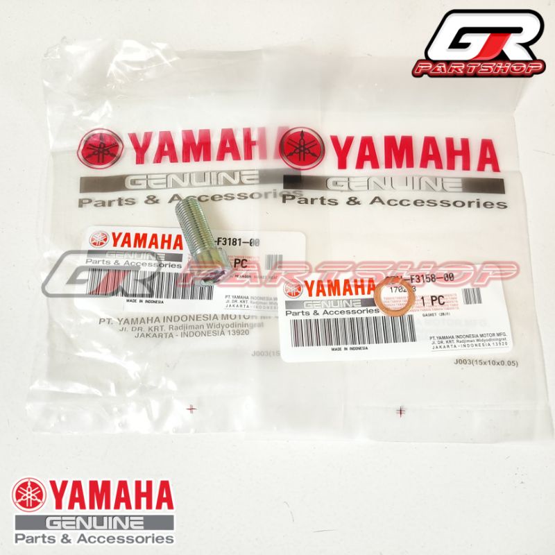 baut L suling bottom shok semua motor yamaha mio sporty smile soul fino f1zr ori ygp original yamaha