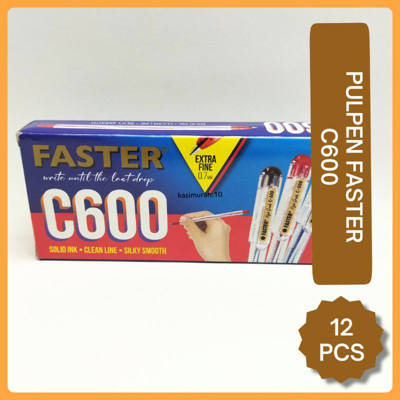 

(12 PCS) Pulpen Faster / Pulpen C600 / Pen Sekolah dan Kantor