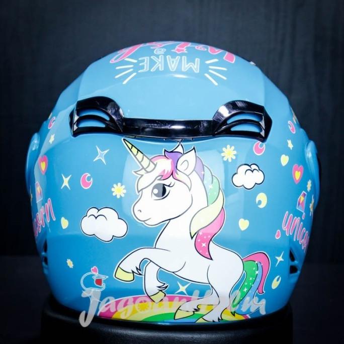 ASCA HELM ANAK | CARTOON UNICORN | MODEL GM FIGHTER KIDS