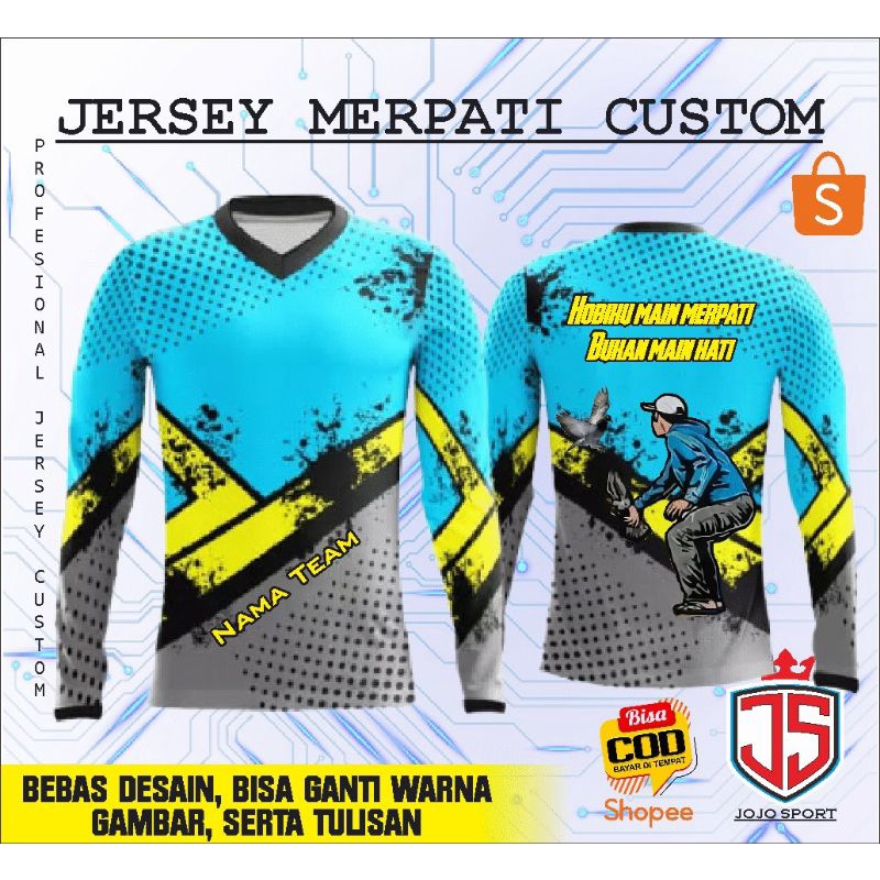 jersey merpati balap custom.