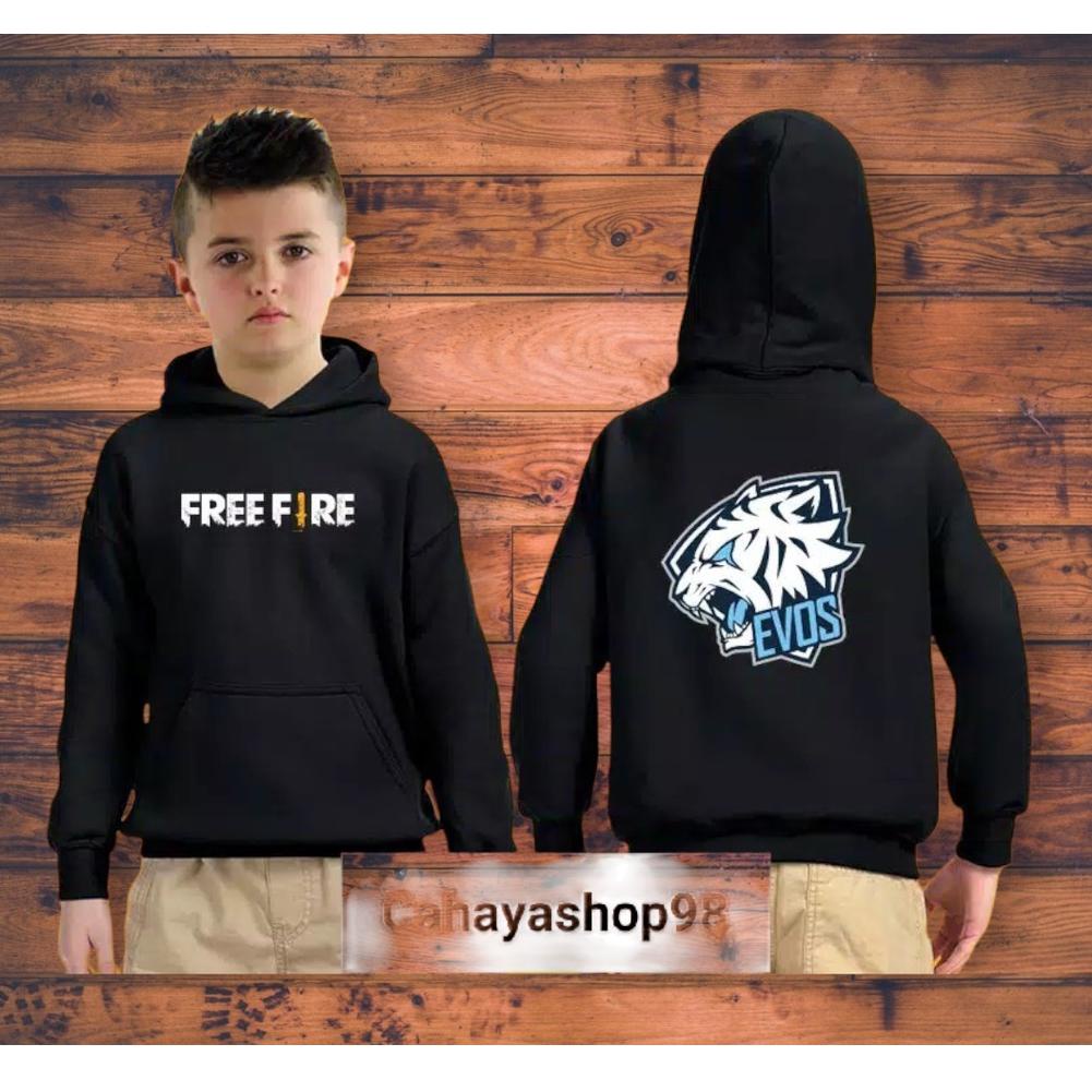 ♠  SWEATER ANAK FREEFIRE EVOS / HOODIE FF EVOS / BISA COD