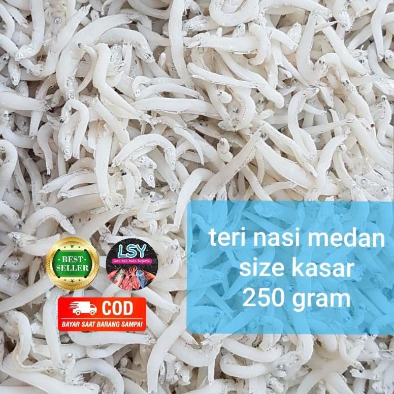 

ORIGINAL% ikan asin Teri nasi medan super /tn putih/ size jumbo 250gr